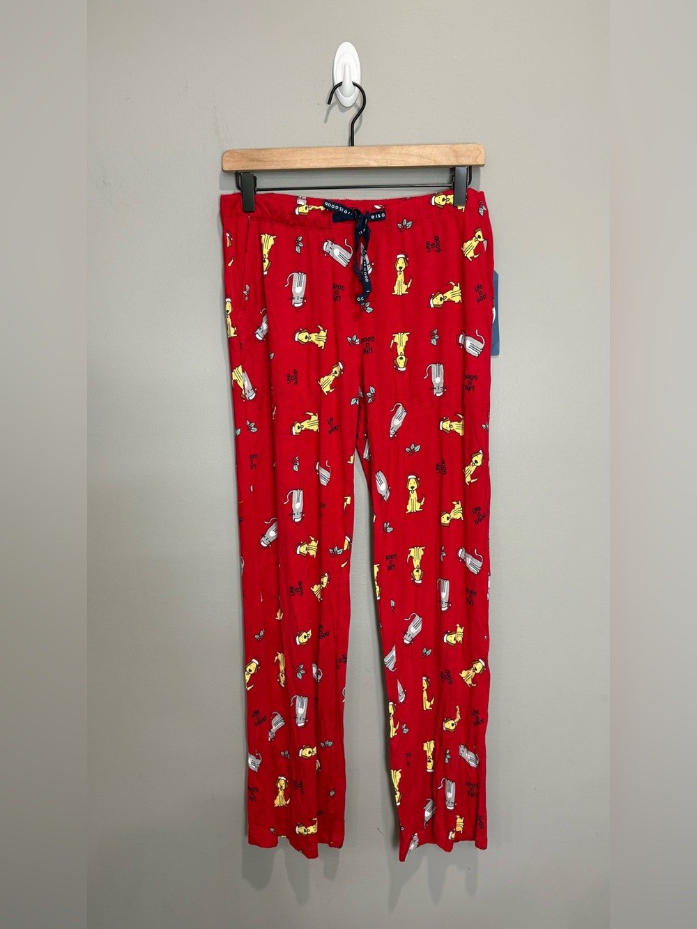 Life is Good Happy Pawlidays Dog Cat Christmas Pajama Pants NWT Small